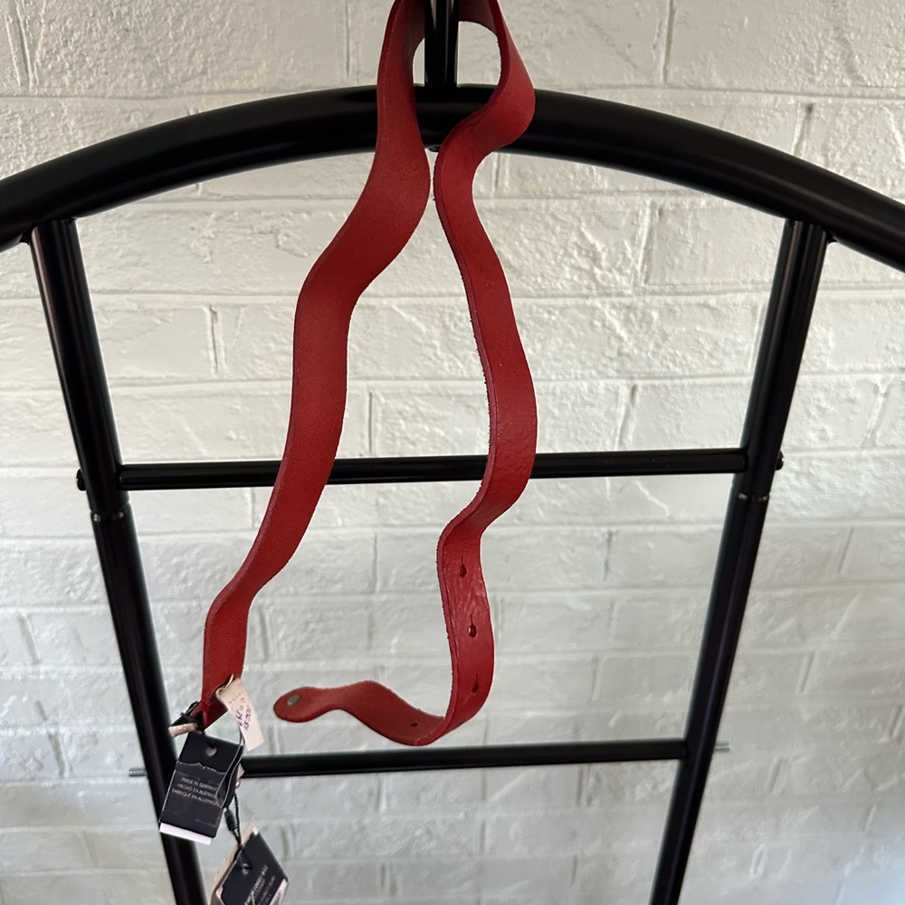 Tommy Hilfiger Red Belt with Silver Buckle